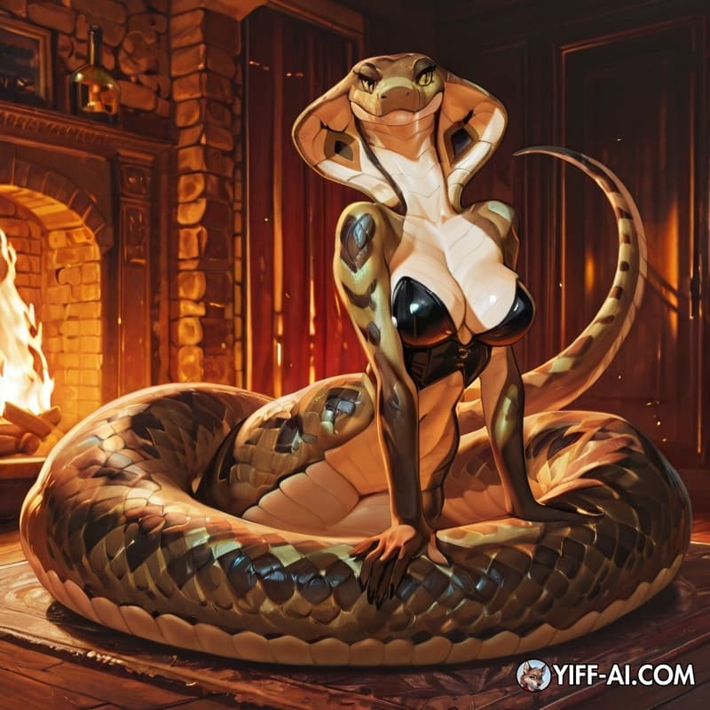 Solo, female, snake, big_tail,legless, half_naked, 