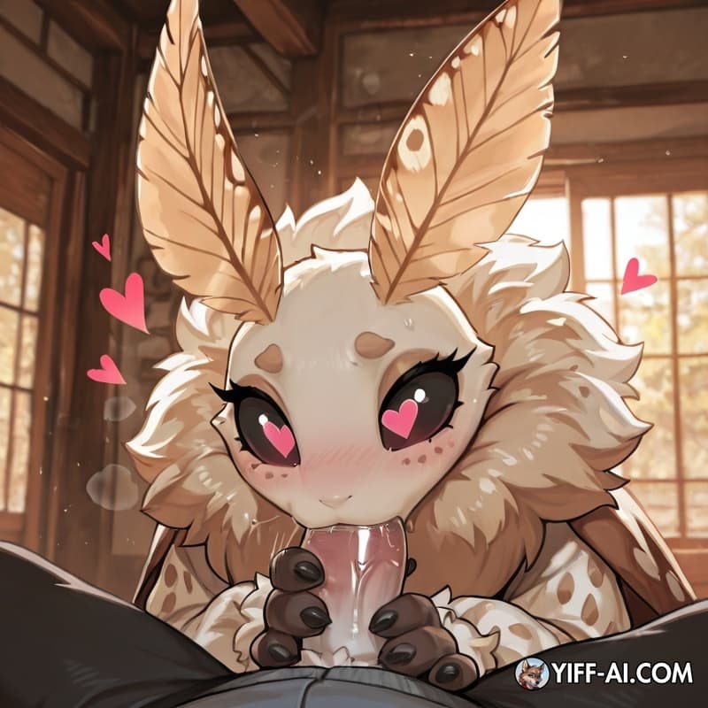 Moth, oral_vore, masturbation, heart_eyes
