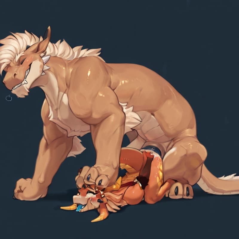 (Male dragon (feral:1.3)), (female dragon (feral:1.3)) male_penetrating, female_penetrated, fully_inside, size_difference, larger_male, extreme_size_difference, large_penetration, 