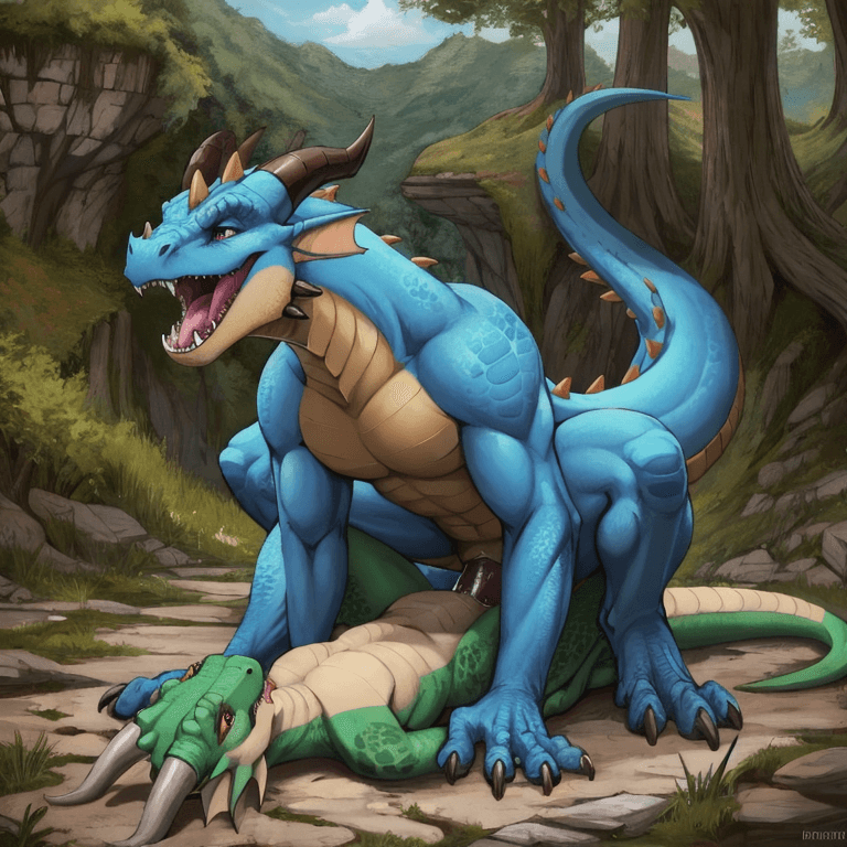 (Dragon, realistic_feral, feral, male, male_on_top, huge, big_penis), (kobold, female, female_on_bottom),  dragon_penetrating_kobold, vaginal_penetration, feral_penetrating, living_condom,