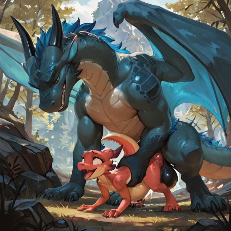 (Male dragon big_penis (feral:1.3)), +(female kobold (feral:1.3)), male_penetrating, female_penetrated, fully_inside, larger_male, (extreme_size_difference:1.3), (extreme_penetration:1.3), 