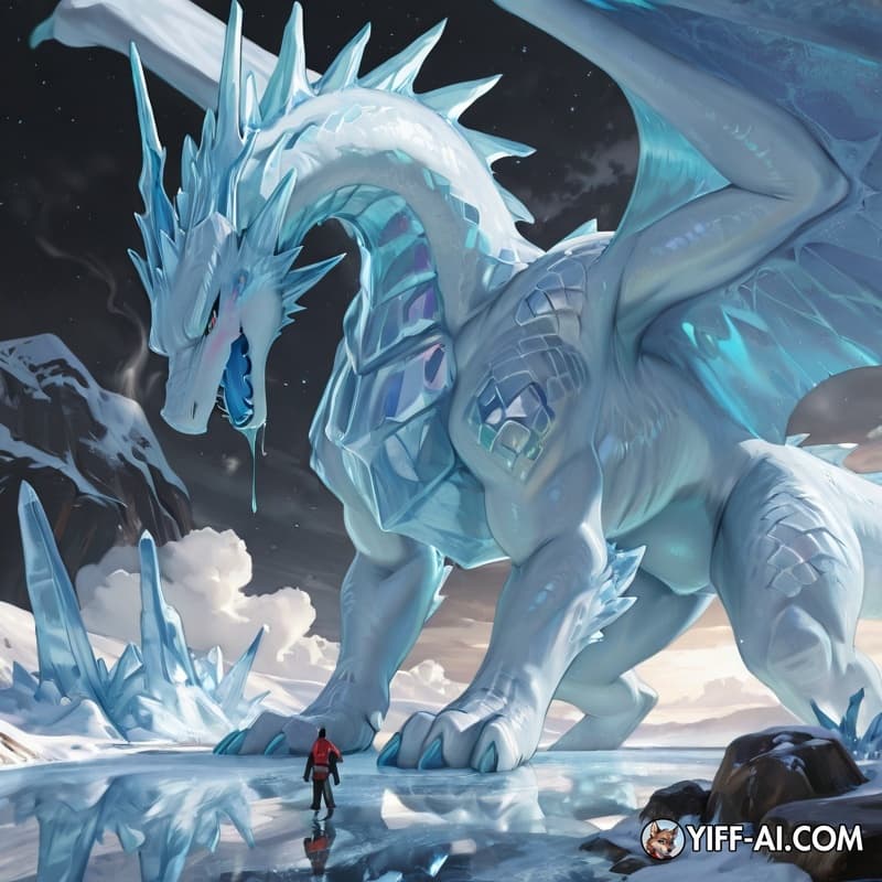 giant female ice dragon,gets fucked by a small