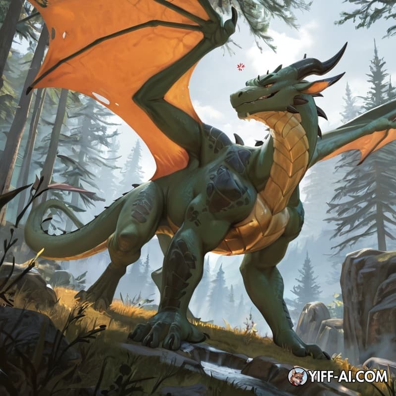 dragon_wings, pele de dragon_tail, olhos verdes