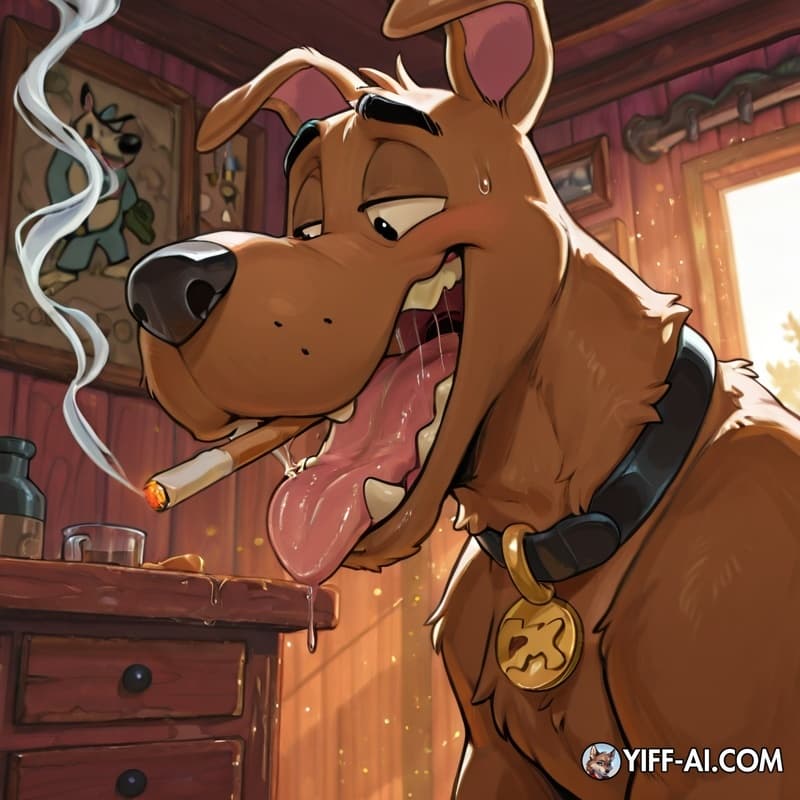 Gay stoner courage the cowardly dog male cartoon  with gay stoner male Scooby doo furry soft oral vore swallowing  smoking with courage in Scooby belly alive and whole smoking 