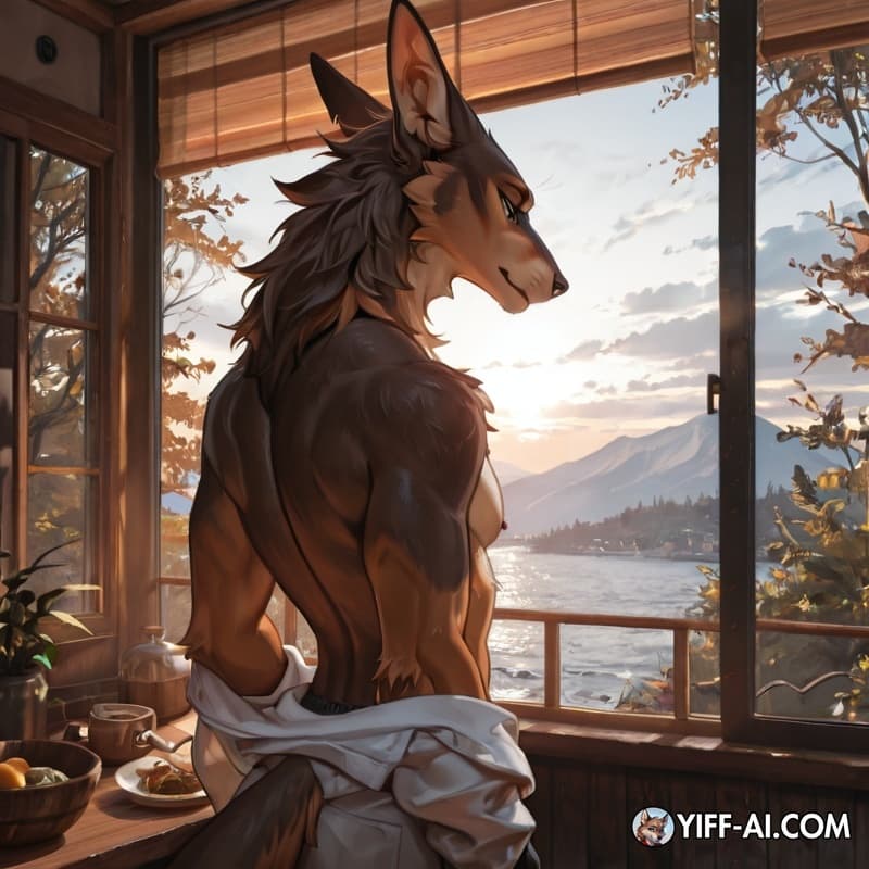 Antropomorficzny koń akt topless_anthro, 