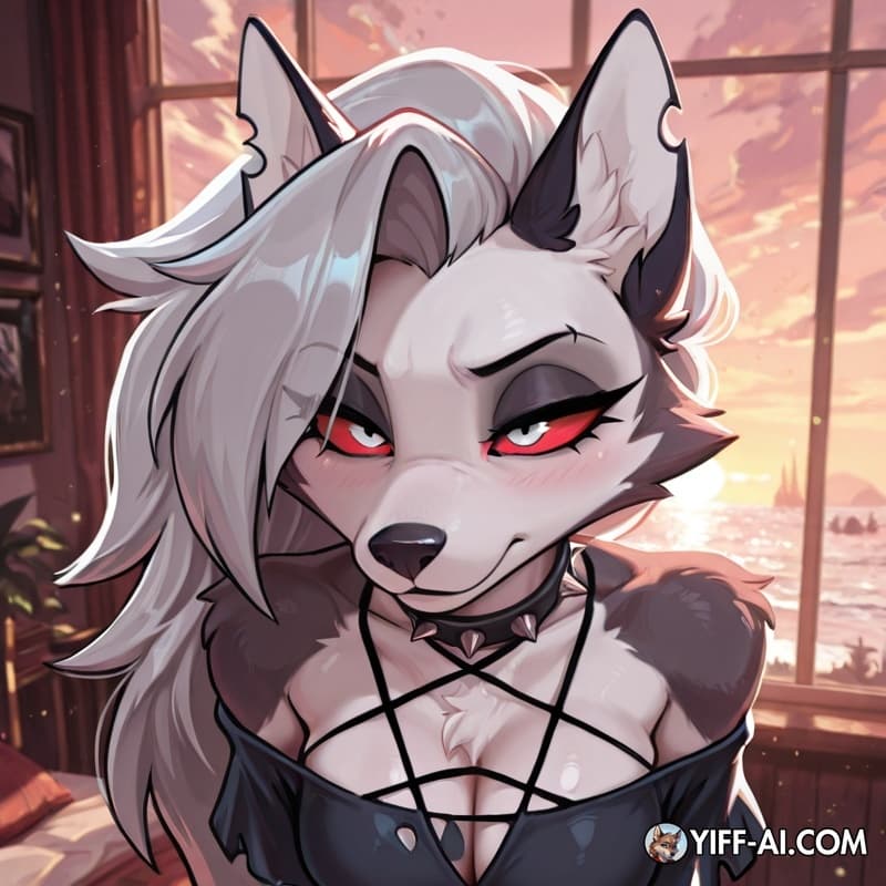 Loona from helluva boss, dominant_female, 