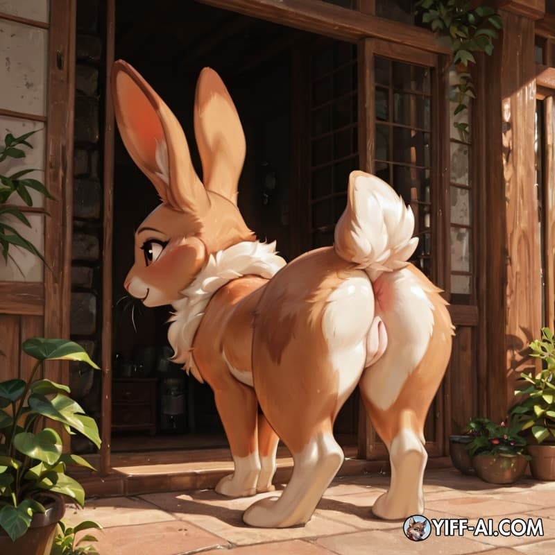 Solo , small , rabbit , female, presenting_hindquarters, feral