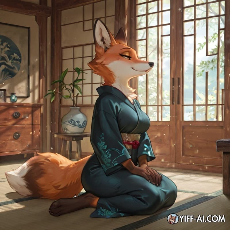 solo_focus, fox_tail, fox_ears, dominant_female,