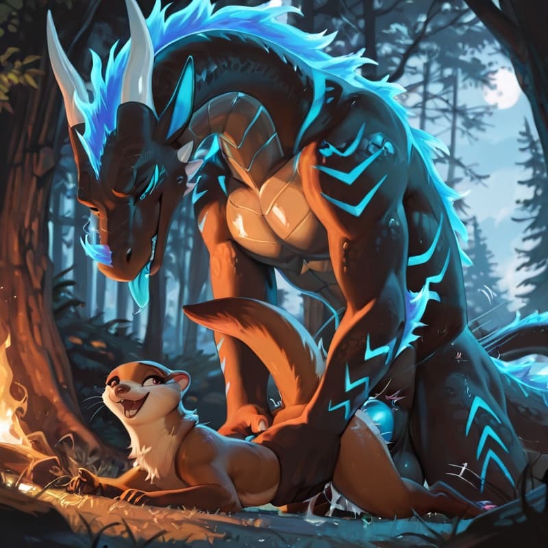 (bad_parenting:1.3), otter_space, male dragon, (female_weasel tits), penetration, (extreme_size_difference:1.3), size_difference, larger_male, (juvenile_female:1.3), balls_deep, (juvenile:1.3),  (youn