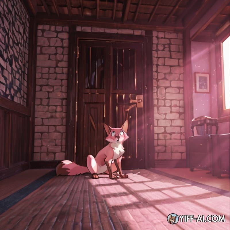 Two foxes, one pink and one red, I want a rape scene.