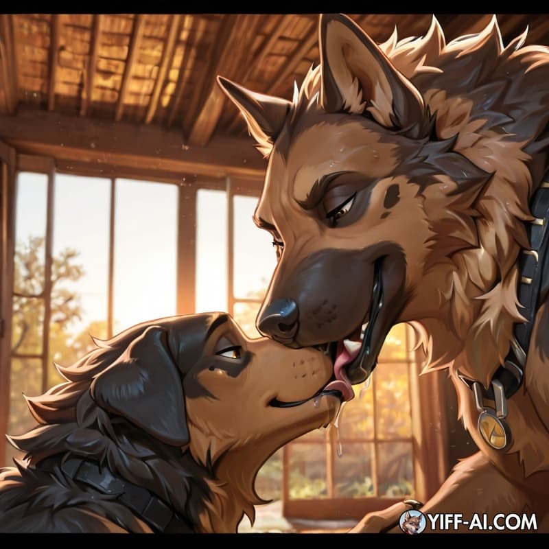 male human sucking the big canine cock of a feral dog