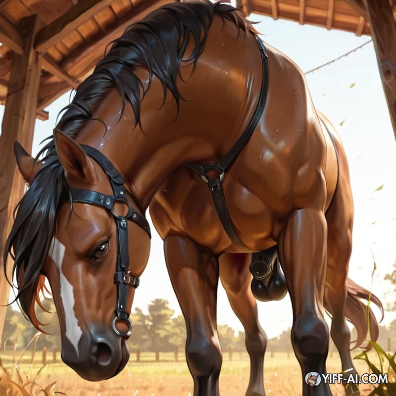 male, solo, horse, feral, cock