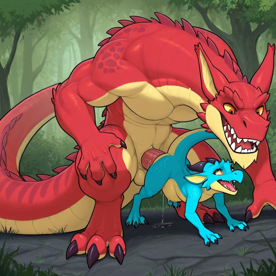 (Male wyvern big_penis (feral:1.3)), +(female kobold (feral:1.3)), male_penetrating, female_penetrated, fully_inside, larger_male, (extreme_size_difference:1.3), (extreme_penetration:1.3), 