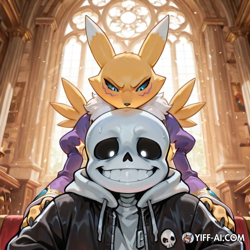 Renamon dès le début a la bouche extrêmement grande ouverte, mâchoire complètement abaissée, lèvres très largement écartées, expression passive et réceptive, sans sucer, sans langue enroulée autour du