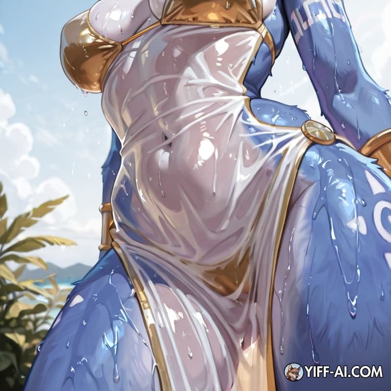 Krystal getting titfucked, wet see-through clothing