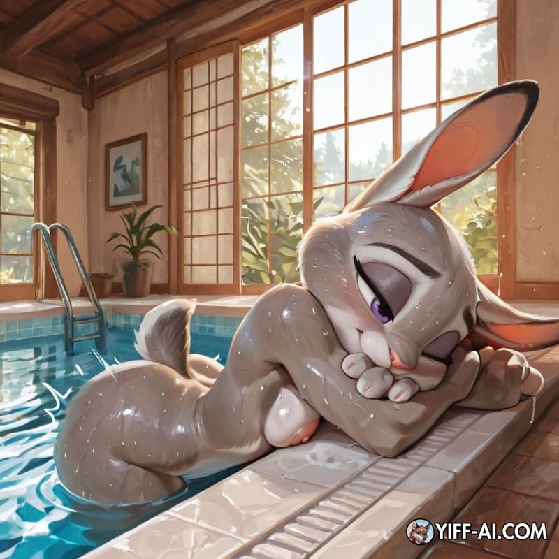 judy hopps in  a pool with nick wild having sex