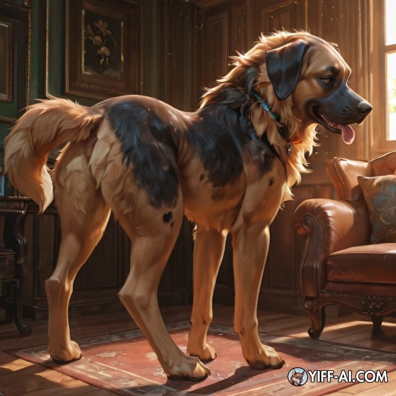 Feral dog female nude sexy ass_up, realistic_feral, 