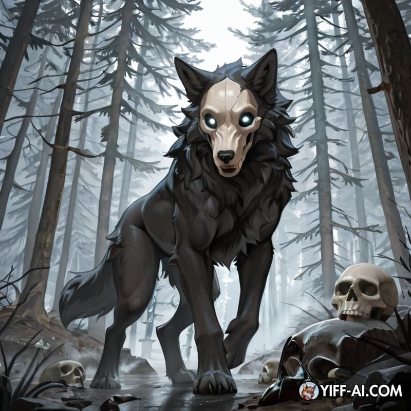 Scp-1471, skull_head, wolf, digitigrade, 