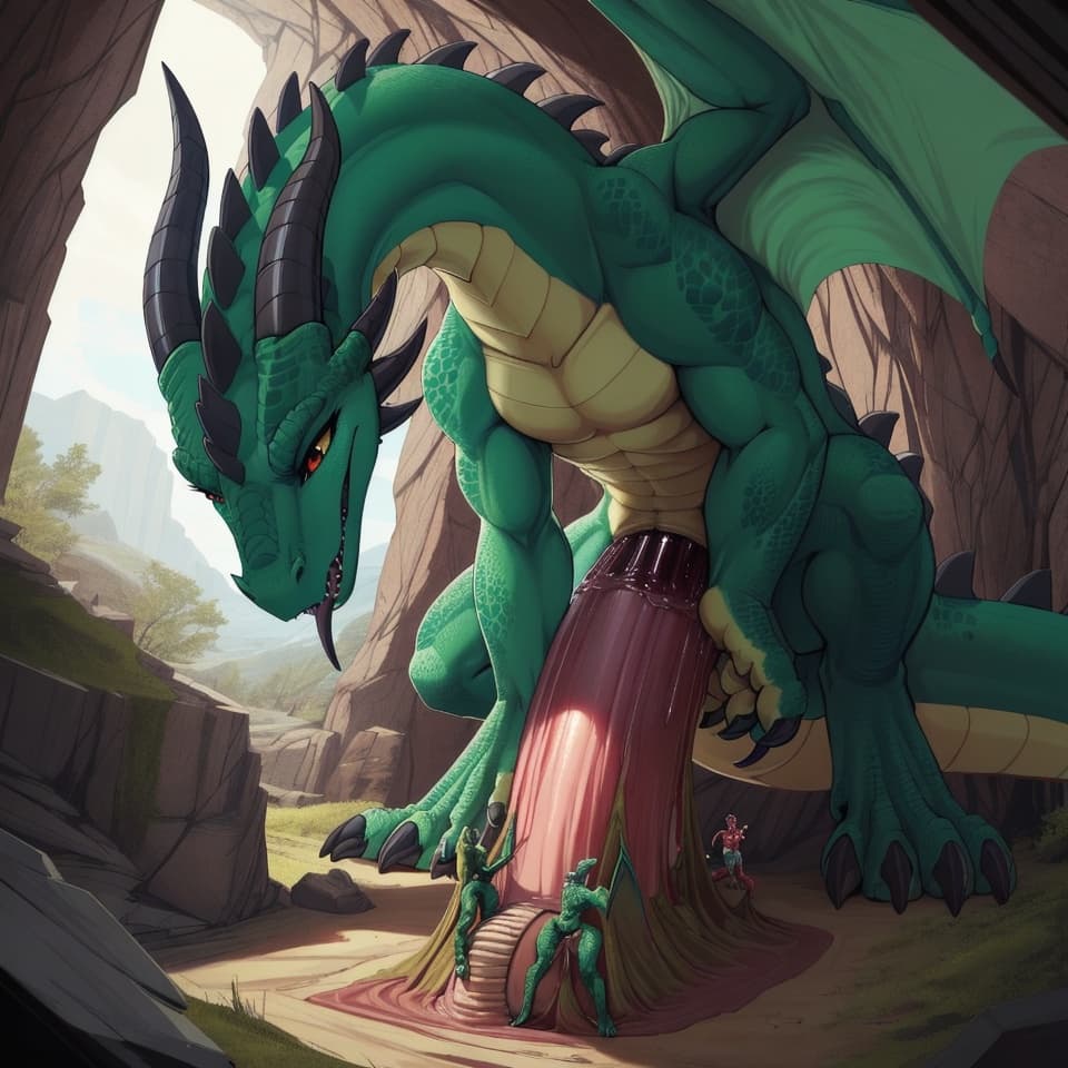 (Male dragon blue big_penis (feral:1.3)), +(female kobold green (feral:1.3)), male_penetrating, female_penetrated, fully_inside, larger_male, (extreme_size_difference:1.3), (extreme_penetration:1.3),