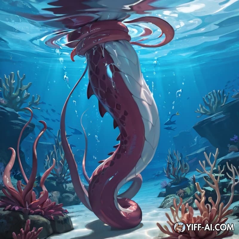 Female_dragon, underwater, drowning, fully_bound, tentacle_penetration