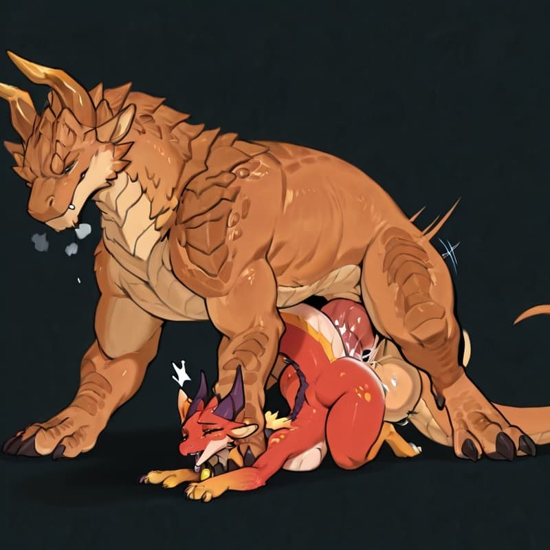 (Male dragon (feral:1.3)), (female dragon (feral:1.3)) male_penetrating, female_penetrated, fully_inside, size_difference, larger_male, extreme_size_difference, large_penetration, 