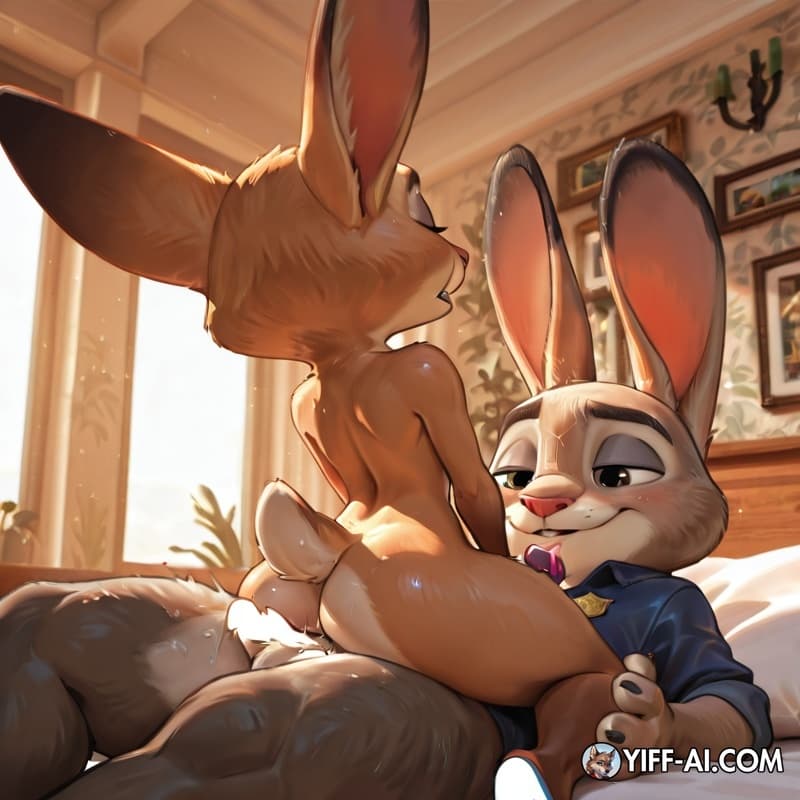 zootopia, gay, finnick, stu hopps, threesome, sex, ass,