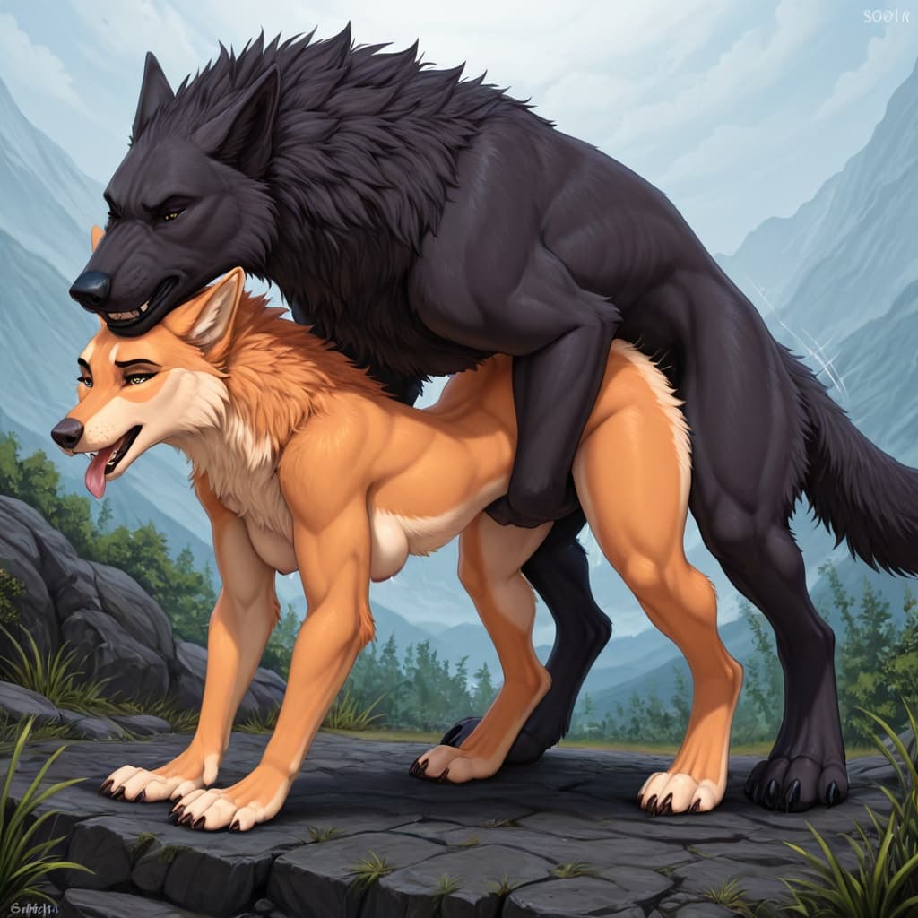 By_Neshi, feral_wolf, realistic_feral, real_bestiality, wolf_penetrating_dragon, digitigrade, slim_anthro, anthro_dragon, furred_dragon, bestiality, interspecies_bestiality, feral_penetrating_anthro,