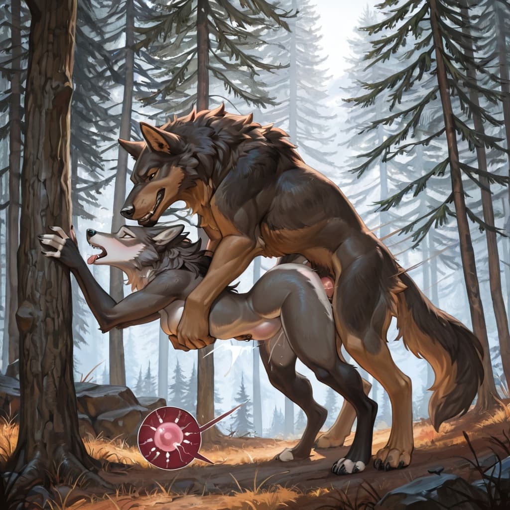 bestiality, bestiality_impregnation, feral_on_top, wolf_on_dragon, feral_penetrating_anthro, digitigrade, leg_glider_position