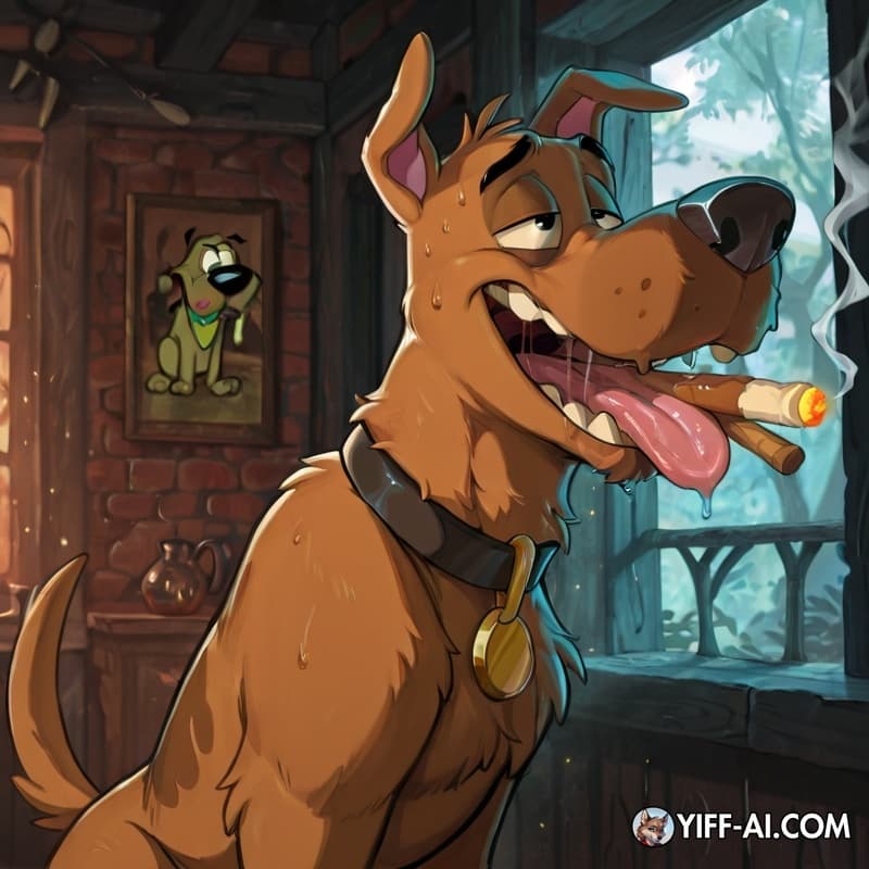 Gay stoner courage the cowardly dog male cartoon with gay stoner male Scooby doo furry soft oral vore swallowing smoking with courage in Scooby belly alive and whole smoking while fucking courage