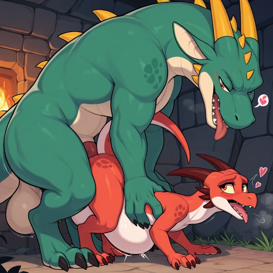 (Male dragon blue big_penis (feral:1.3)), +(female kobold green (feral:1.3)), male_penetrating, female_penetrated, fully_inside, size_difference, larger_male, extreme_size_difference, large_penetratio