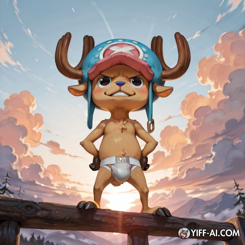 Tony Tony Chopper (Post Time Skip Horn Point) from One Piece wearing_jockstrap